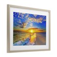 thumbnail image 2 of Stupell Industries Coastal Golden Sunset Beach Blue Sky Birch Framed Print Under Glass, 23 x 17, by Eszra Tanner, 2 of 8