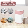 thumbnail image 4 of YYAo Washer and Spinner Combo, Laundry Washing Machine, 8lbs Portable Fully Automatic Washing Machine with Drain Pump-Pink, 4 of 13