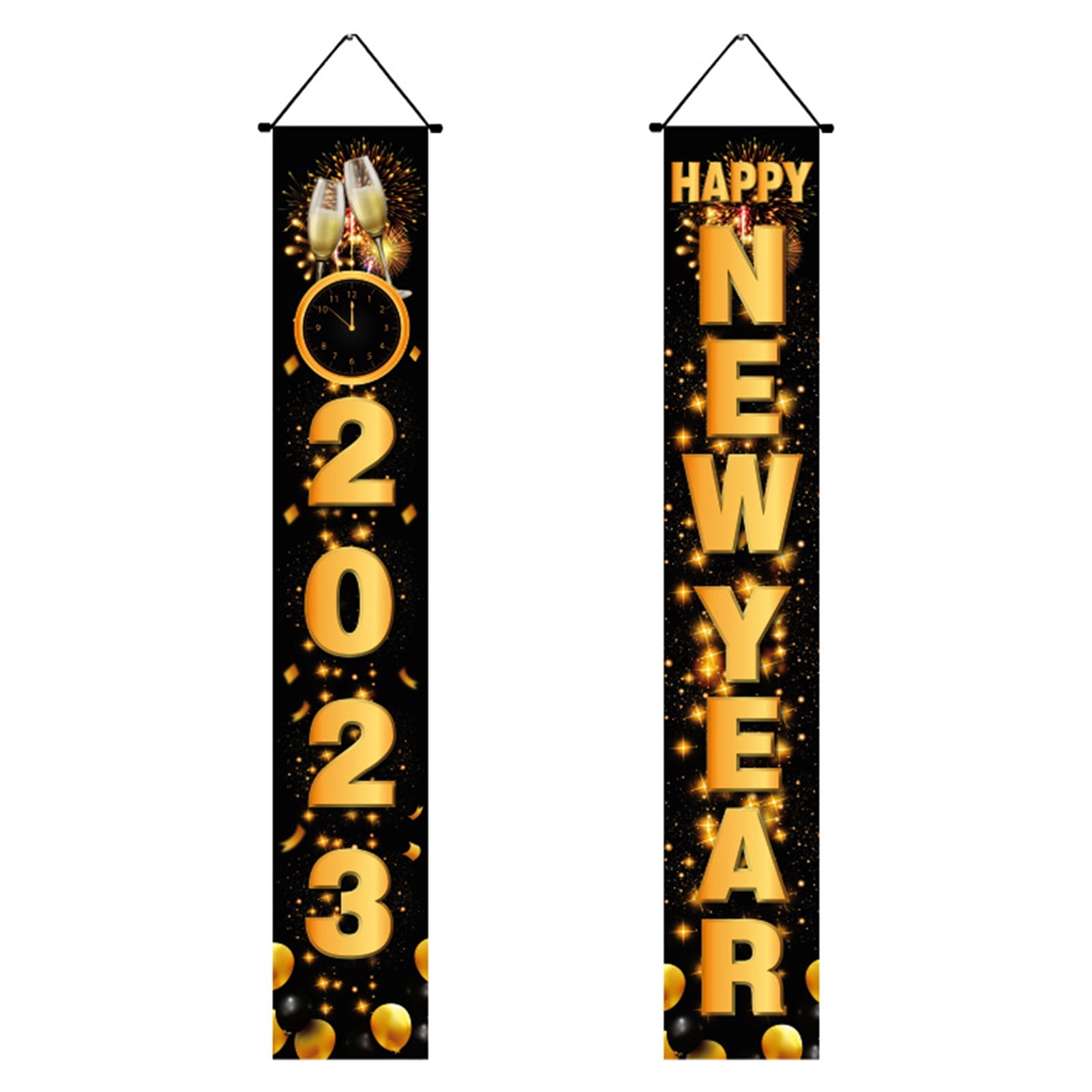 Happy New Year Door Flag Banner Well Made Holiday Decor for New Year