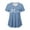 Blue, variant on COMVALUE Scrub Tops for Women Short Sleeve Working Uniform with Pocket Summer ECG Heart Graphic Print V Neck Stretchy Holi T Shirts (Blue, 3XL)