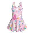 thumbnail image 6 of DISNIMO Bunny Easter Egg Printed Girls One Piece Swimsuits with Skirt Kids Sleeveless Swimwear Quick Dry Bathing Suit Hawaiian Beach Pool Party Swim Dress, 6 of 8