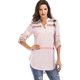 thumbnail image 2 of Mujer Roll-Up 3/4 manga camisa a cuadros túnica cuello en V Casual pulóver blusas Tops Xemadio WMZY-349-7, 2 of 7