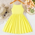 thumbnail image 5 of Gubotare Tween Party Dress Girl's Casual Boho Floral Print Spaghetti Strap A-Line Swing Cami Hawaiian Dress Sundress (Yellow,Size 12-13 Years), 5 of 7