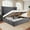 Grey, variant on Merluxy Lift up King Bed Frame and Headboard Upholstered Wingback Bed,Black