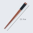 thumbnail image 6 of 1 Pair Solid Wood Chopsticks Heat Resistant Durable Smooth Surface Environmentally Friendly Food Grade Eating 3 Colors Handmade Wooden Chopsticks for Home, 6 of 8