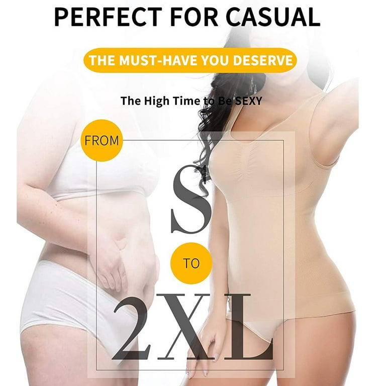 Women's Cami Shaper with Built in Bra Tummy Control Camisole Tank Top  Underskirts Shapewear Body Shaper