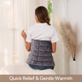 thumbnail image 6 of SUNNY HEAT Weighted Electric Heating Pad, 18 x 33 in, Soft Checkered Flannel, 5 Heat Settings, 2-Hour Auto-Off, Machine Washable, Silver Gray, 6 of 6