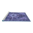 thumbnail image 2 of Ahgly Company Machine Washable Indoor Square Persian Blue Traditional Area Rugs, 7' Square, 2 of 4