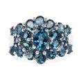 thumbnail image 3 of Genuine London Blue Topaz Ring in Sterling Silver - Size 10.00, 3 of 3