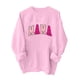thumbnail image 4 of Sudadera Penkiiy Mama Mujer Oversize Glitter Patch Mama Crewneck Sudaderas Mama Print Manga Larga Moda Suelta Suéter XL Rosa, 4 of 7