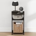 thumbnail image 4 of Furinno JUST Night Stand, Nightstand, 3-Tier Metal Frame End Table with Open Shelf, Side Table, End Table, for Living Room, Bedroom, Espresso, 4 of 4