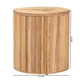 thumbnail image 5 of bali & pari Milagra Modern Bohemian Natural Rattan Coffee Table, 5 of 8
