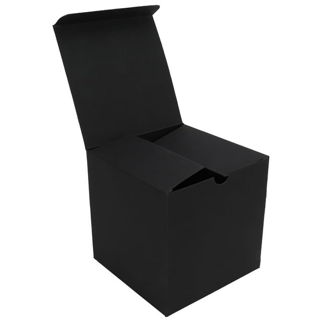 Bridesmaid Proposal Box, Folding Cardboard Gift Boxes Matte Tetragonum DIY Gift Box For Product Display For Give Gifts Black