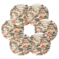 thumbnail image 7 of Yayeee 6 PCS Drink Coasters with Holder Set Woven Absorbent Round Tabletop Hot Pad, Mountain Pattern, 7 of 7