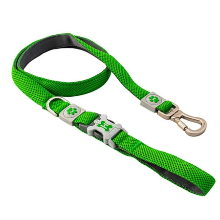 UPC: 5056247100534 | Hugo & Hudson Mesh Dog Leash – Quick Release Clip – Green – M/L