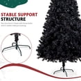 thumbnail image 6 of UBesGoo 7.5ft Black Pre-lit Christmas Tree, Hinged Artificial Pine with 1350 Tips, 400 LEDs & Remote Control, 6 of 11