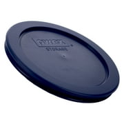 Pyrex 7200-PC Blue Round Plastic Replacement Storage Lid Cover (2-Pack)
