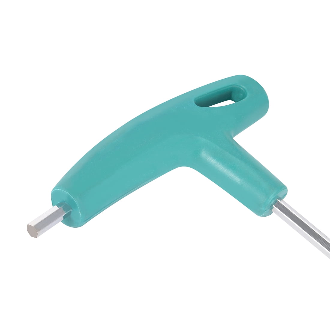 Unique Bargains Metric Long Arm T-Handle Hex Key Wrench with Chrome Finish 14.17" x 3.50"