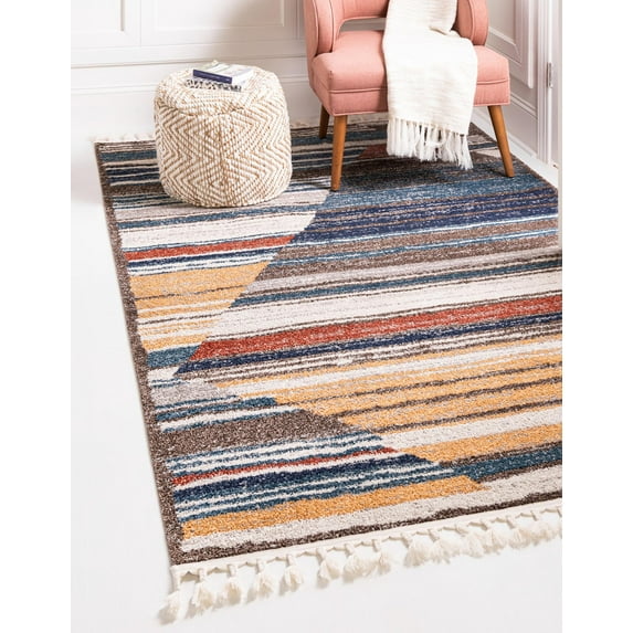 Rugs.com Aramis Collection Rug – 8' x 10' Multi Medium Rug Perfect For Living Rooms, Large Dining Rooms, Open Floorplans