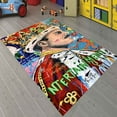 thumbnail image 4 of LaModaHome Non-Slip Rug Freddie Mercury Queen Inspired Rug: King of Rock Design Washable Mat Child Stain Resistant Living Room Kitchen Carpet - Size: 6,6X2,6ft(200X80cm), 4 of 5