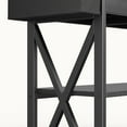 thumbnail image 2 of Asofer 3-Tier Entryway Table, Modern Side Table with 3 Drawers, Console Table for Hallway, X-Shaped Design, Black, 2 of 10