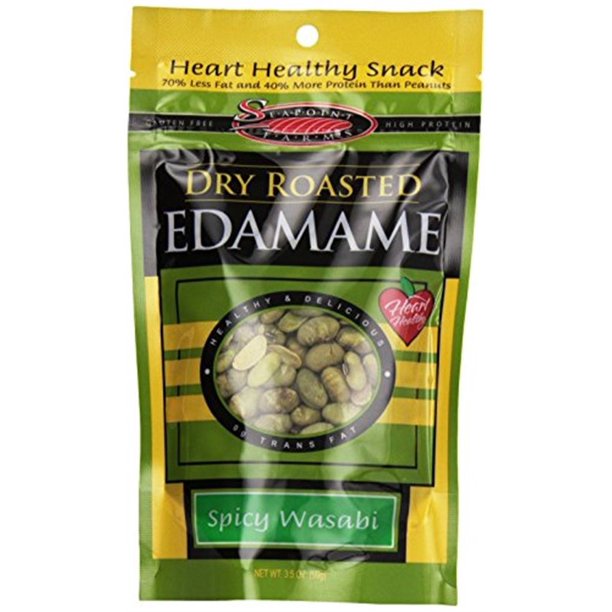 Seapoint Farms Wasabi Flavored Edamame, 3.5 oz (Pack of 12)
