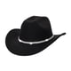 thumbnail image 2 of Sombrero de vaquero occidental Fernando de ala grande Estilo C Negro, 2 of 8