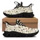 thumbnail image 1 of Zapatillas de deporte con plataforma y cordones transpirables con estampado de huellas de mascotas para mujer, 1 of 6