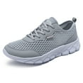 thumbnail image 5 of Gvdentm Men's Mesh Fabric Fashion Sneakers Casual Lightweight Breathable Versatile Walking Shoes Grey,8.5, 5 of 8