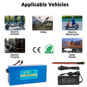 48V 14Ah Ebike Battery Pack Electric Scooter Bike Lithium Battery 1200W for Adult Electric Bicycle Motor with 2a Charger