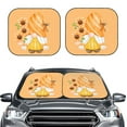 thumbnail image 2 of Haiem Sunflower Gnomes 2 Windshield Sun Shade: Universal Foldable 2-Piece Car Front Window Sunshade - Blocks Uv Rays, And Reduces Heat,Essential Car Accessory Large, 2 of 7