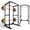 Black, variant on 1200 lbs Red Exercise Power Cage with Barbell Safety Racks, 2"x2" Thickened Steel Squat Cage, J-Hooks Pull-Up Station for Home Gym Lifting
