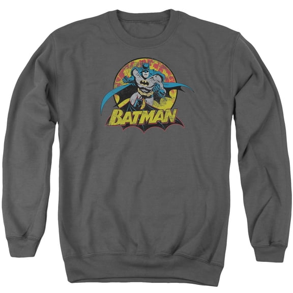 Jla - Batman Rough Distress - Crewneck Sweatshirt - X-Large