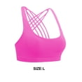 thumbnail image 4 of Minnieouse Sujetadores deportivos Gran material Sujetador deportivo Ductilidad apasionada Espalda cruzada Dulce regalo Sin costuras para mujer Chica Rosa Type2 NO2 Minnieouse AP008686-15, 4 of 6