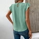 thumbnail image 2 of Camisetas de Manga Corta de Verano para Mujeres, Manga de Cuello Redondo Casual de Moda para Fiesta, Fecha Y Diario, 2 of 4
