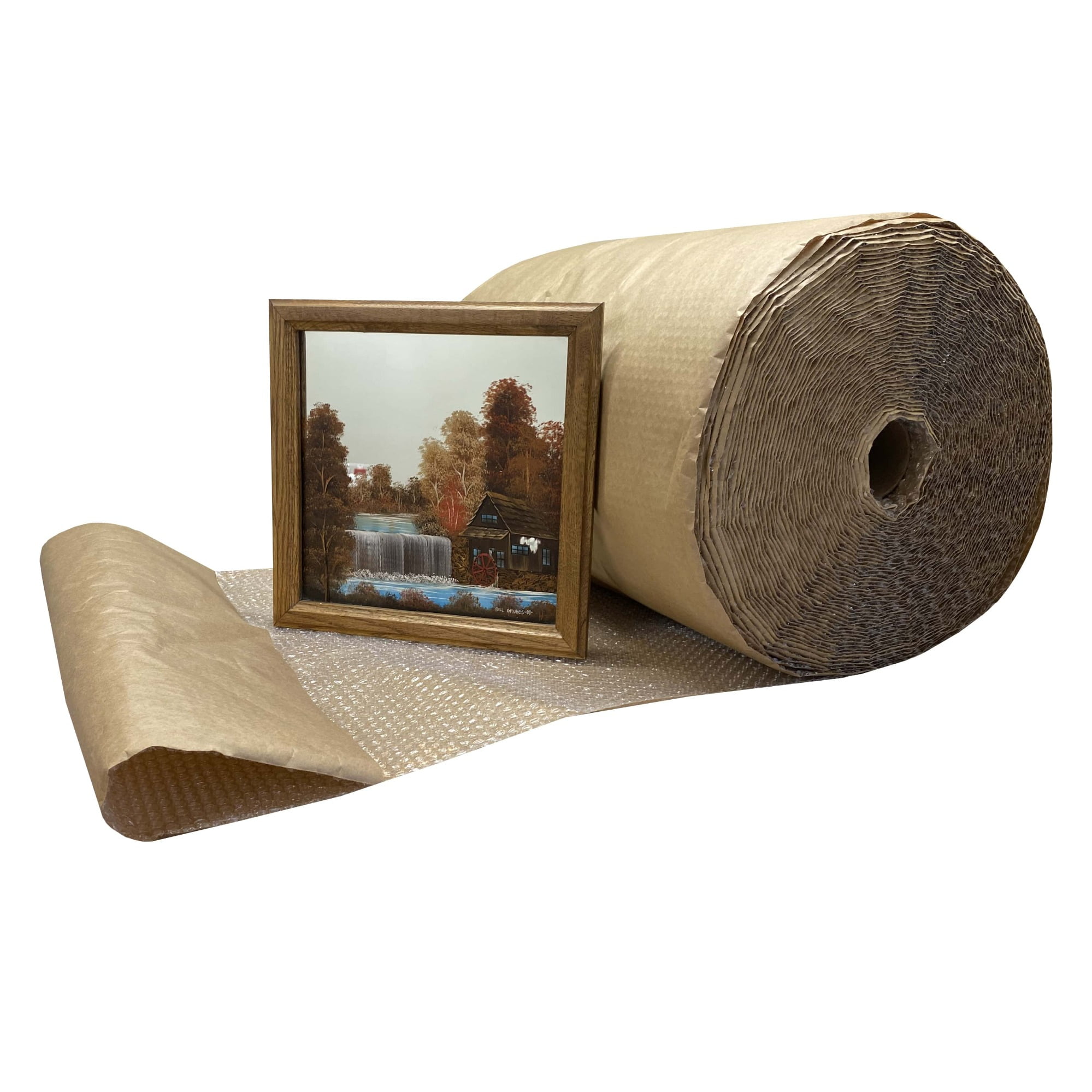 UBMOVE Kraft Backed Bubble Cushioning Wrap 24" x 125-Feet Long Roll