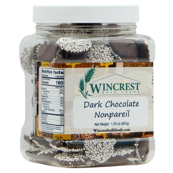 WinCrest Dark Chocolate Nonpareils - 1.25 Lb Tub