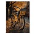 thumbnail image 3 of Designart "Bicycle City Rhythm I" Bicycle Print on Natural Pine Wood, 3 of 5