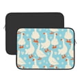 thumbnail image 2 of Pofeuu White Geese and Flower Print Laptop Carrying Case,13-15-Inch Laptop and Tablet, Sleek Design, Durable and Water-Repellent Fabric, Business Casual or School-15 inch, 2 of 8