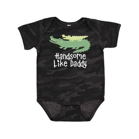

Inktastic Alligator Handsome Like Daddy Baby Boy Gift Baby Boy Bodysuit