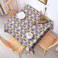 thumbnail image 2 of Pioneer Flower Floral Print Pattern Square Tablecloth,Waterproof Square Table Cover,Wipeable Spillproof Washable Table Cover for Home Kitchen Party Decor 52"x52"(132x132cm), 2 of 6