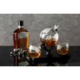 thumbnail image 5 of Verolux Whiskey Globe Decanter Set with 2 Glasses with Etched World Map in Gift Box - for Liquor, Whiskey, Brandy, Gin, Rum, Tequila, Vodka, and Brandy - Home Bar Accessories for Men and Women, 5 of 8