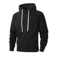 thumbnail image 2 of Athletic Long Sleeve Hoodie Men Fashion Workout Gym Pullover Hooded Shirt Button Muscle Fit Sweatshirt Lightweight Hip Hop Running Boxing Hiking Sport Hoodys Shirts Black XL, 2 of 6