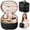 Black, variant on Travel Makeup Bag for Women, Large Capacity Cosmetic Organizer with Removable Liner, Waterproof PU Leather Toiletry Bag, Portable Cosmetic Case for Skincare Brushes Accessories