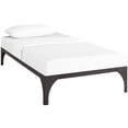 thumbnail image 2 of Platform Bed Frame, Twin Size, Brown, Metal, Bedroom, Modern Contemporary HB35080, 2 of 5