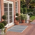 thumbnail image 6 of Safavieh Courtyard Caroline Striped Indoor/Outdoor Area Rug, Navy/Beige, 2' x 3'7", 6 of 19