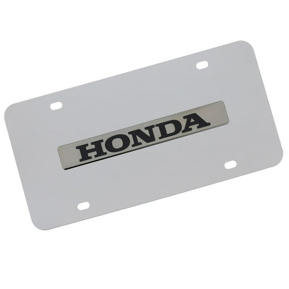 Au-TOMOTIVE GOLD Honda Name Chrome on Chrome Plate