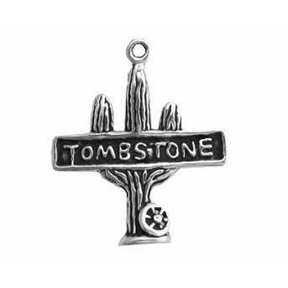 Sterling Silver 16" .8mm Saguaro Cactus Pendant Necklace