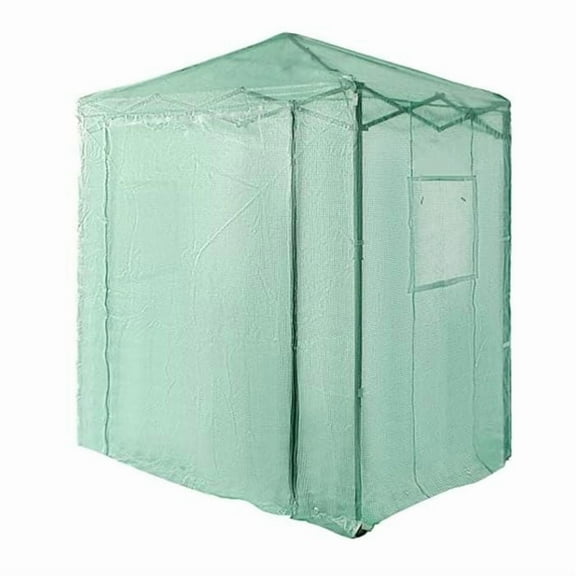 Garden Winds Custom Fit Replacement Cover Compatible with The Crown Shades 6’ X 4’ Portable Walk In Instant Pop Up Greenhouse Zipper Entry Door Mesh Side Windows - PE Fabric - Green