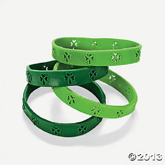 Shamrock Rubber Bracelet - Jewelry - 24 Pieces